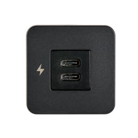 Scanstrut Tile 12V/24V Indoor Ultra Fast Dual USB-C Interior Charger - Black Bezel