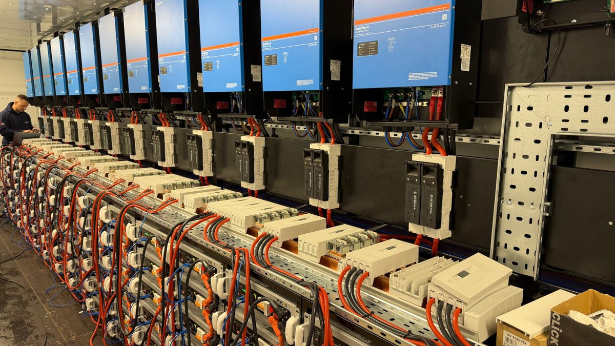 Factory-built Victron system inside a power container