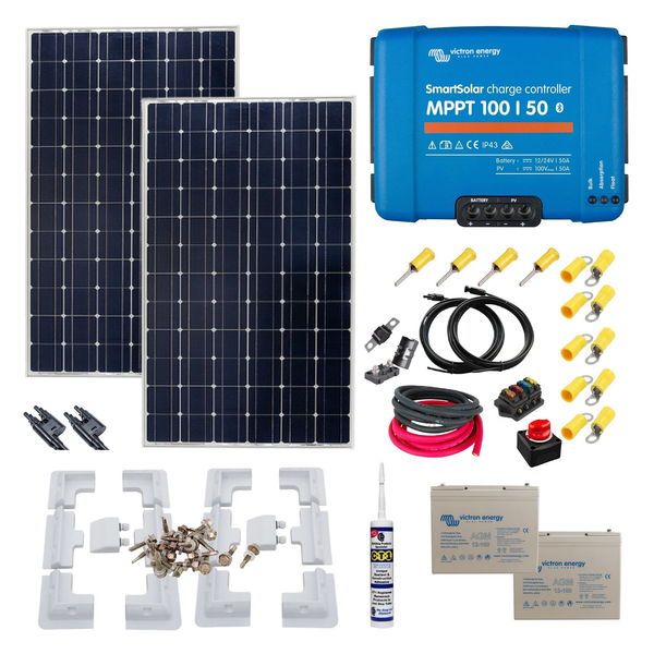 Victron CCTV Kit. 610 Watts of Solar Power, 2 x Victron AGM Super Cycle Or Lithium Battery, Victron Smart MPPT, Solar brackets with Cable Gland, Electrical fitting.CC3