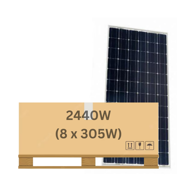 2.44kW Victron Solar Panel Kit - 8 Victron Mono 20V Mono Series 4b - SPM043052002
