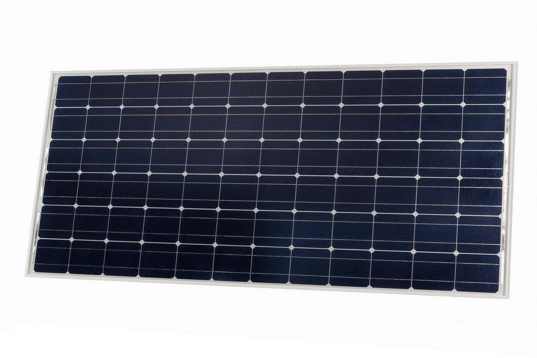 Callidus Trade: A Victron Energy 305W monocrystalline solar panel with a black surface and a silver frame, measuring 1658x1002x35mm.