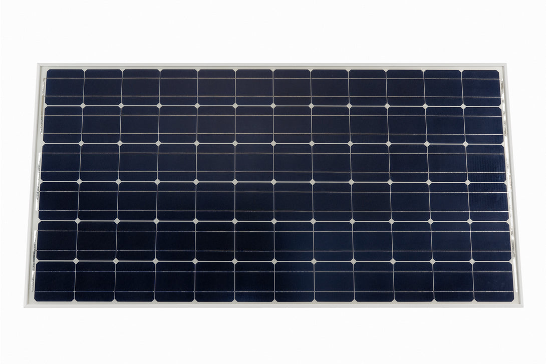 Callidus Trade: A Victron Energy 305W monocrystalline solar panel with a black surface and a silver frame, measuring 1658x1002x35mm.