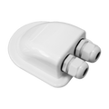 Waterproof White Double Cable Entry Gland (3-7mm) - (CAB-GNW)