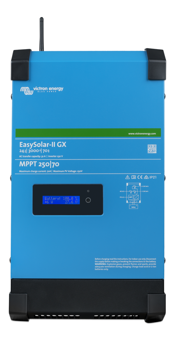 EasySolar-II 24/3000 – 3-In-1 Charge Controller, Inverter/Charger, GX Device