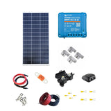 Victron Marine 130 Watt Solar Panel & Smart Solar Charge Controller MPPT 75/15, Cable, Mounting & Gland.  (KIT21_M)