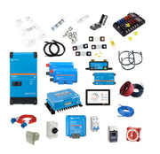 Complete Motorhome Solar Power & Electrics System - 3kVa Inverter/Charger, Battery to Battery Charger, Monitoring. (KIT37)