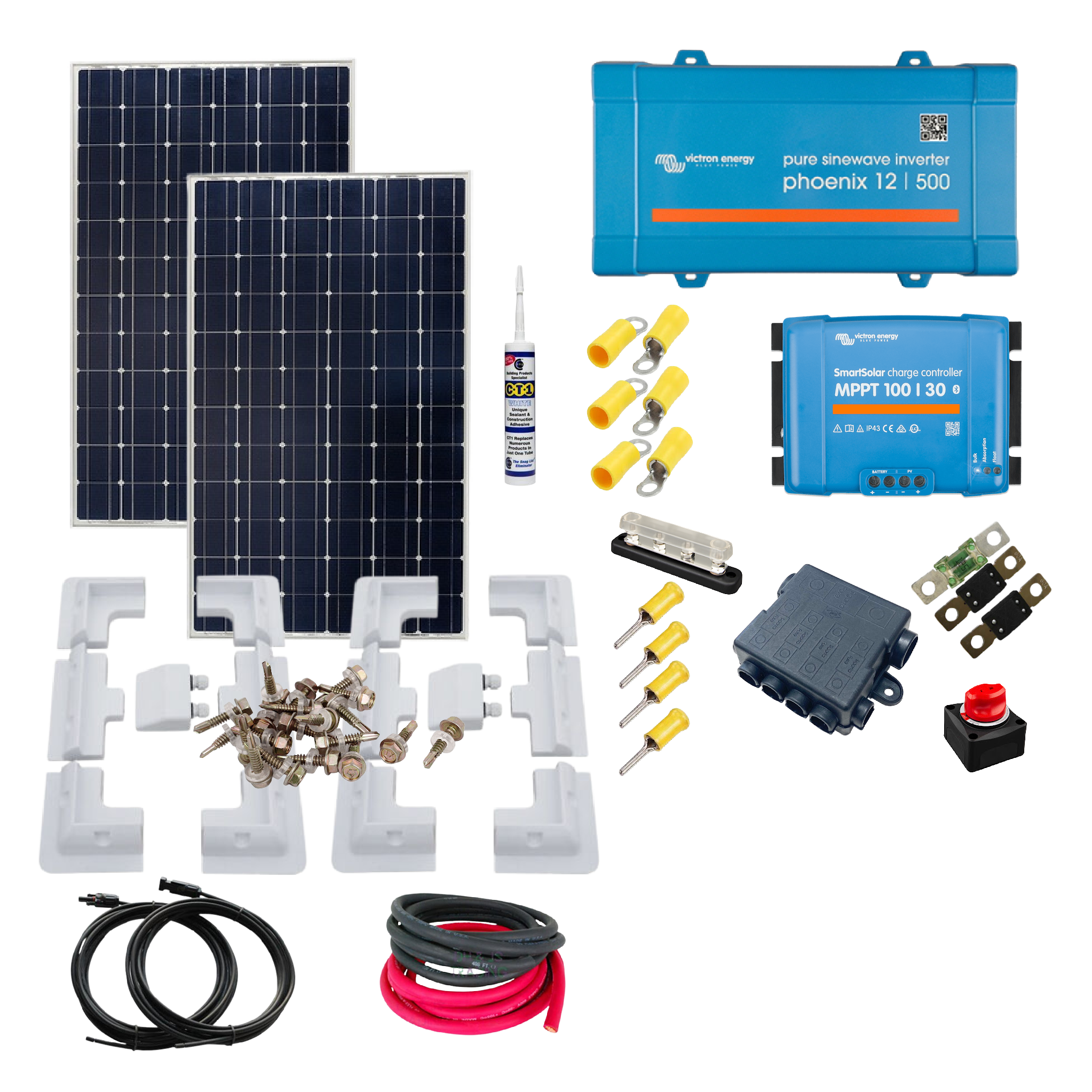 Victron 370W Campervan Solar Kit | 500VA Inverter & Smart MPPT ...