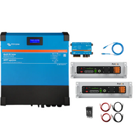 Victron Off-Grid Energy Storage Kit - 48V 6kVa 230V Inverter, 4kW MPPT Solar Charger & 10.24kWh Lithium Batteries. Can take upto 18 Solar Panels