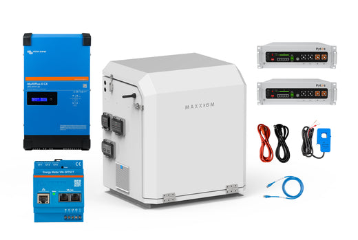 Outdoor Battery Storage System For Small Off-Grid & Grid Tied Homes (1 Bedroom, Double Battery Storage) - Add To Existing Solar