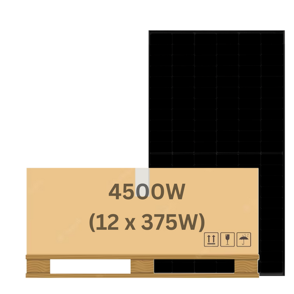 4.5kW QCells Solar Panel Kit - 12 QCells 375W All Black