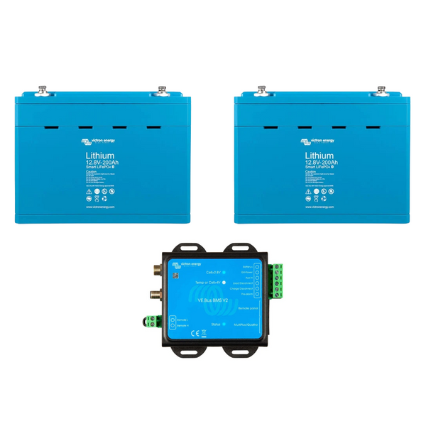 400Ah of Lithium Batteries and VE.BUS BMS V2 Bundle