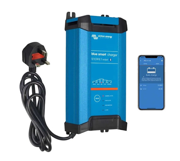 Victron Battery Charger 12/30 - Indoor (IP22) Blue Smart - 1 Output 230V UK