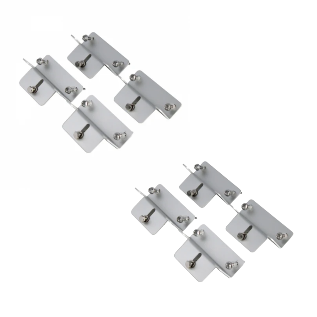 Pack Of 4 Solar Panel Mounting Brackets - 35mm Aluminium Alloy Clamps For Framed PV Modules | Centre Clamp Kit