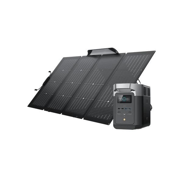 EcoFlow DELTA 2 + 220W Portable Solar Panel Bundle