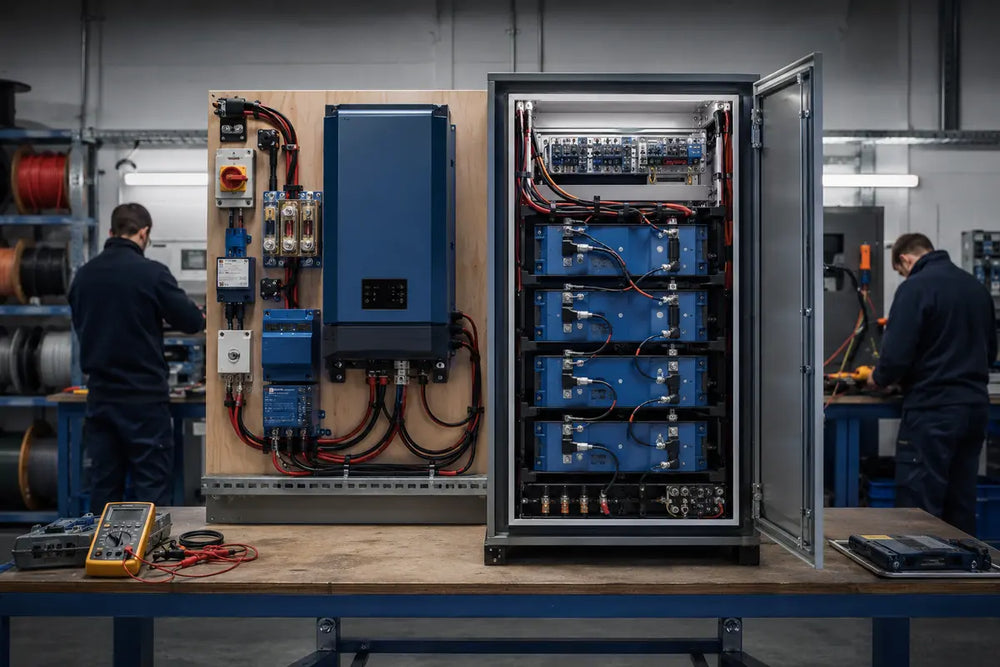 Pre-built inverter and battery power system