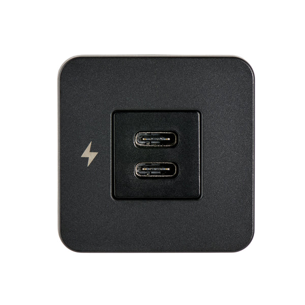 Scanstrut Tile 12V/24V Indoor Ultra Fast Dual USB-C Interior Charger - Black Bezel