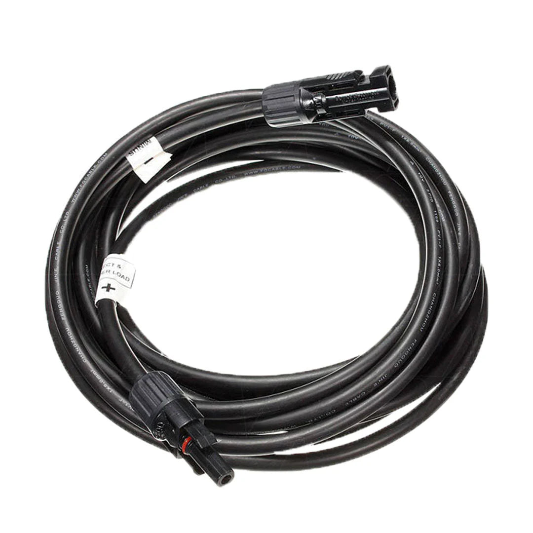 20m solar cable 6mm² with MC4 male and female connectors, durable UV-resistant design for safe and efficient solar PV system connections.