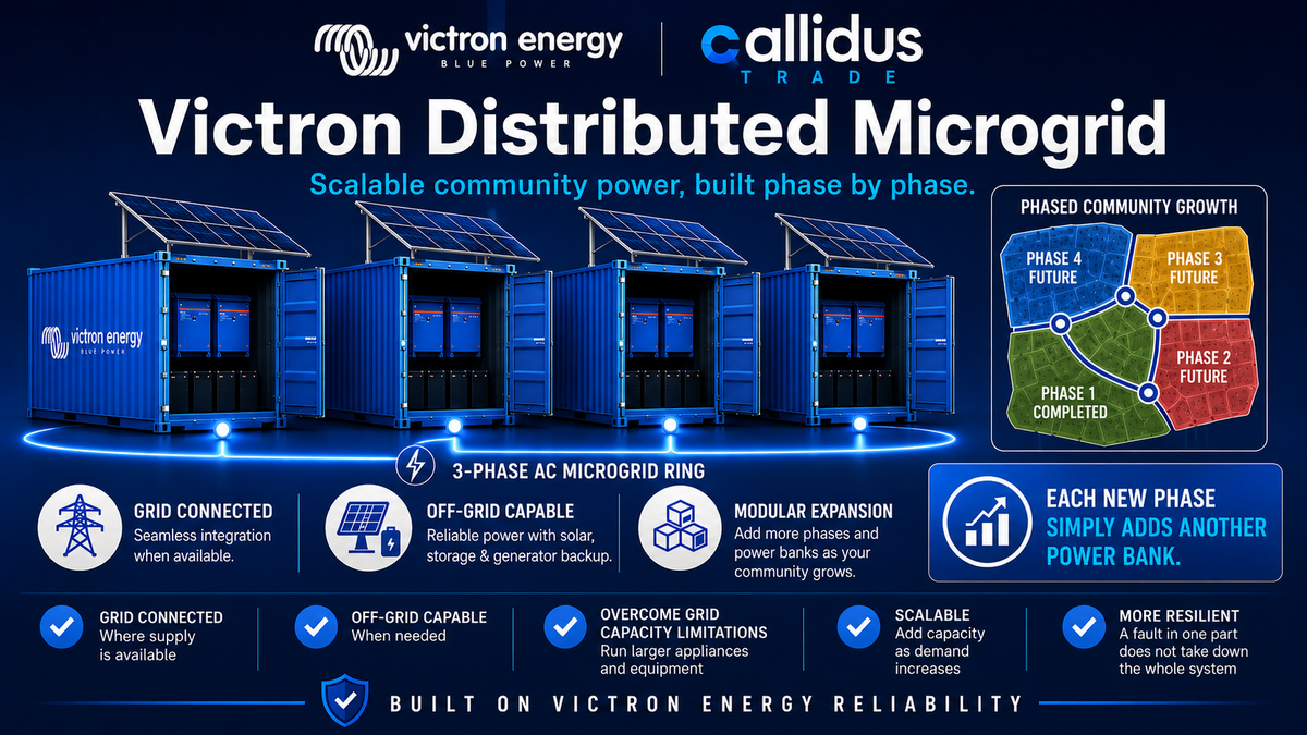 Victron distributed microgrid phased expansion
