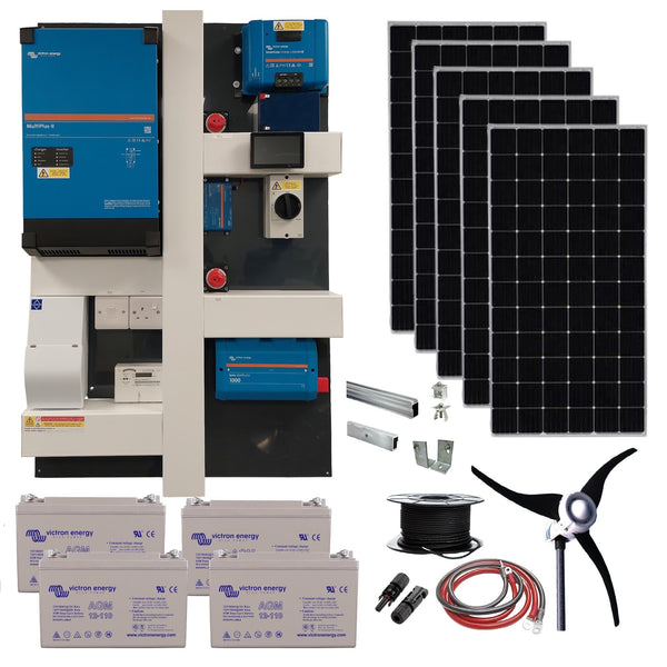 Callidus Complete Off-grid kit Solar Power and Wind Turbine Kit. Pre-Built Victron 3kva Board, which is plug and play. OG19