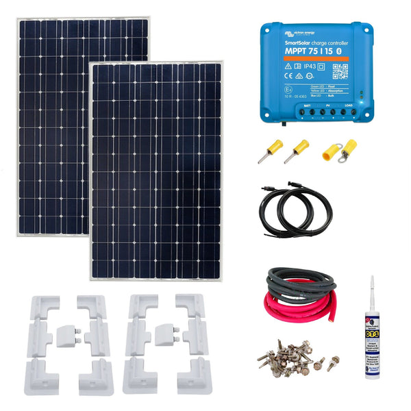 Victron Shed Kit. Victron 230 Watts of Solar Power, Smart MPPT, Cable, Mounting & Gland. SH22