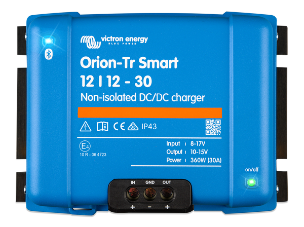 Victron Battery To Battery Charger 30A – 12/12 Orion-Tr Smart – Non-Isolated DC-DC Charger